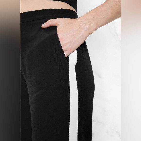 & OTHER STORIES Grosgrain Side Panel Trousers In Black - Picture 2 of 7